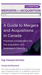 Mobile Screenshot of mergersandacquisitionsincanada.com